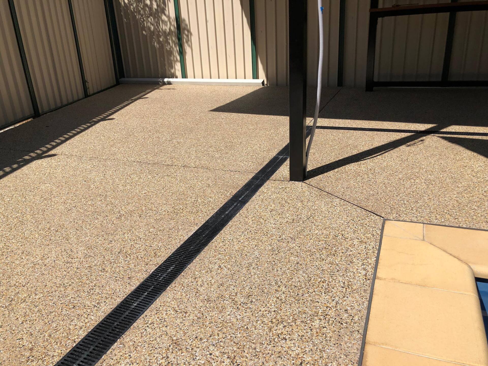 Pool surround concreting work